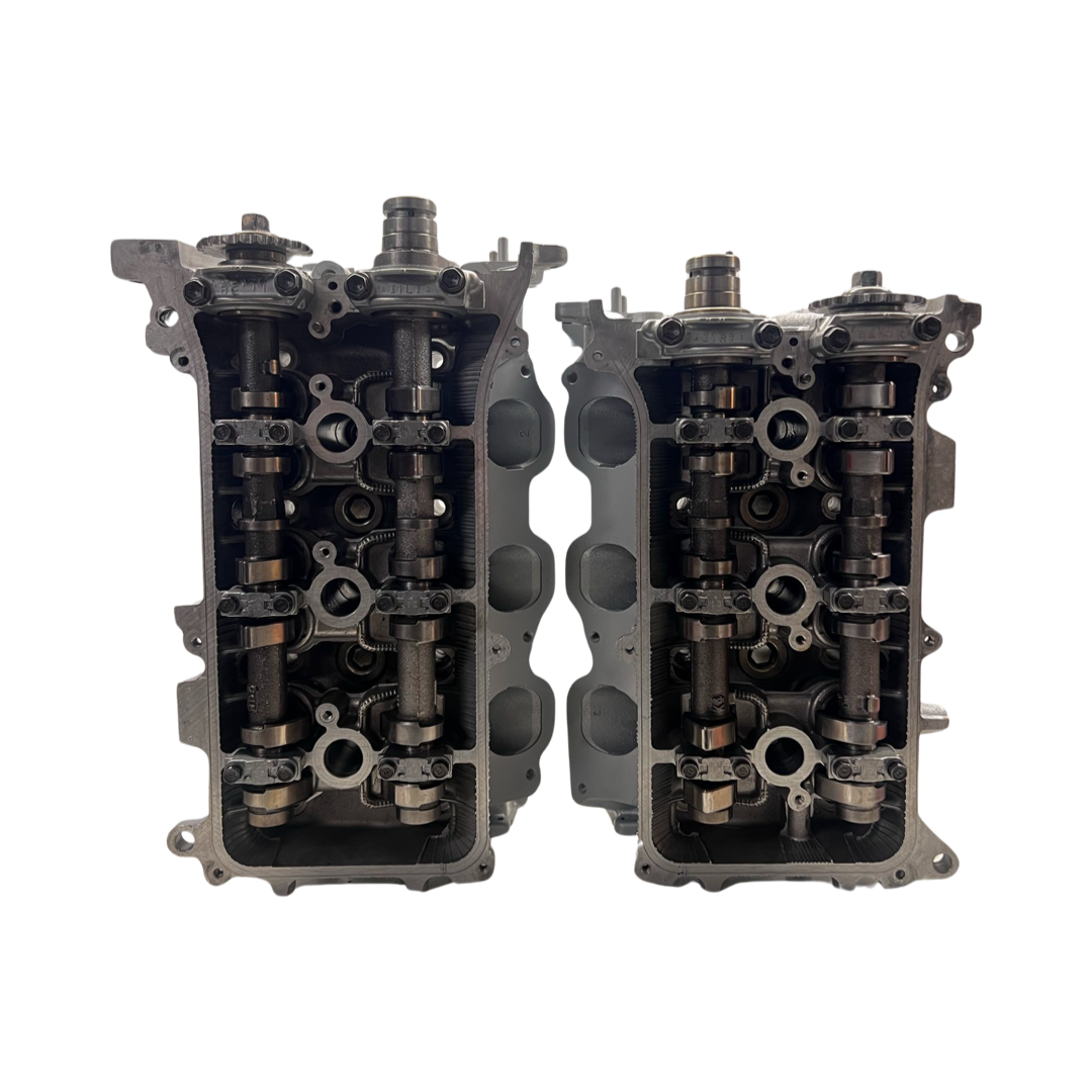 Top view of cylinder heads for a Toyota 1GR-FE 4.0L DOHC (SOLD IN PAIR)