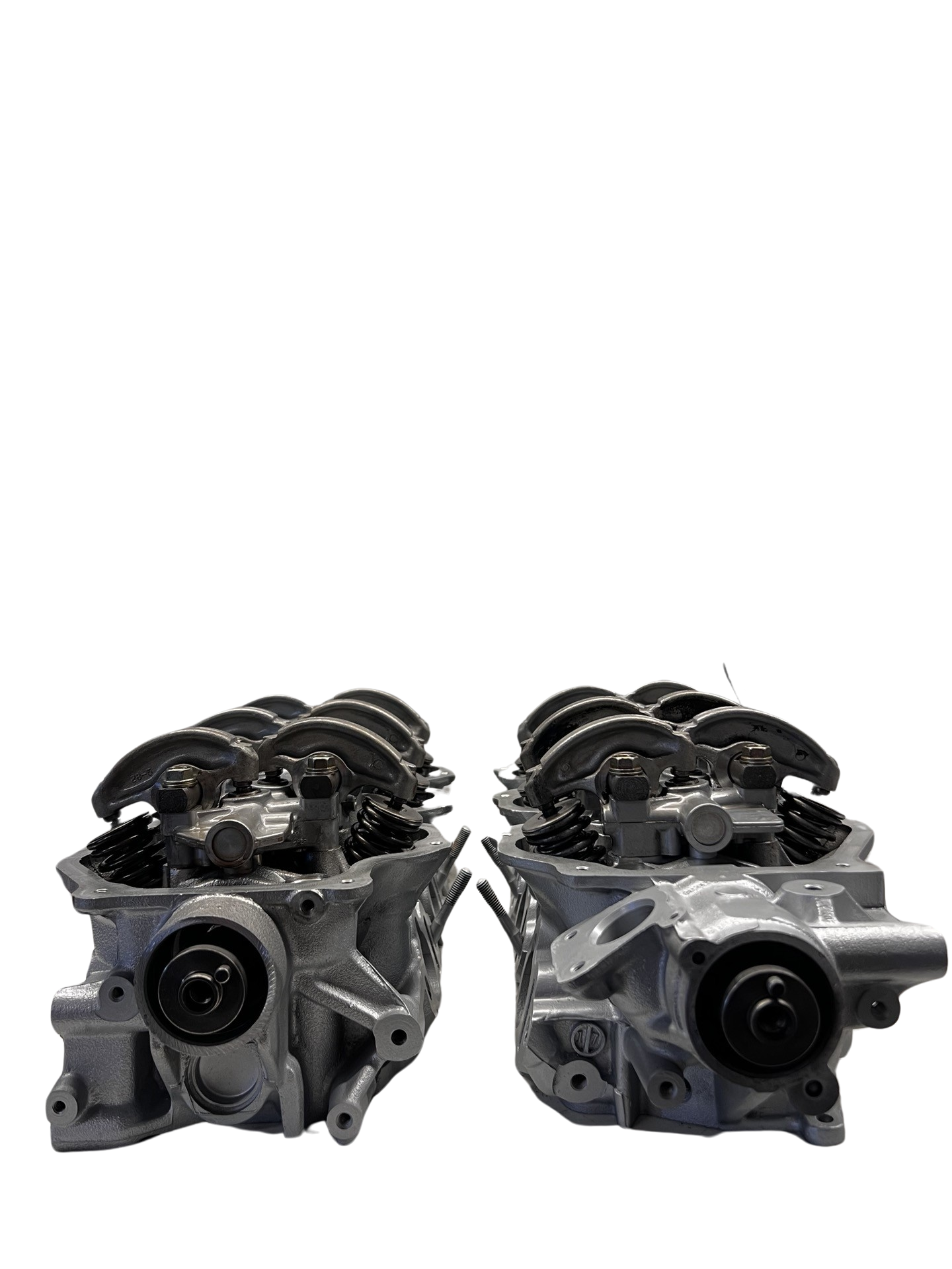 Front view of cylinder heads for a Nissan 3.3L SOHC Casting #OWO VG33E (SOLD IN PAIR)